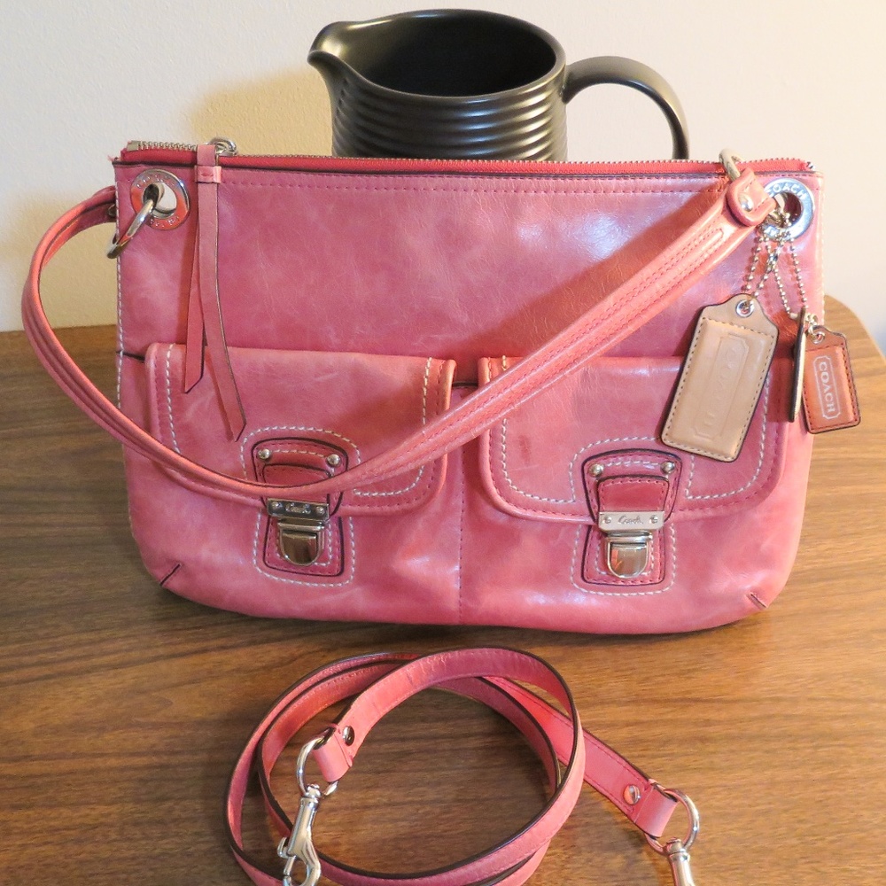 Coach Poppy Pink Crossbody Shoulder Bag